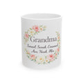 Grandma Floral Personalized Ceramic Mug — Custom Names Coffee Cup (11oz/15oz)