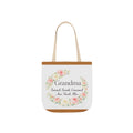 Grandma Floral Wreath Canvas Tote