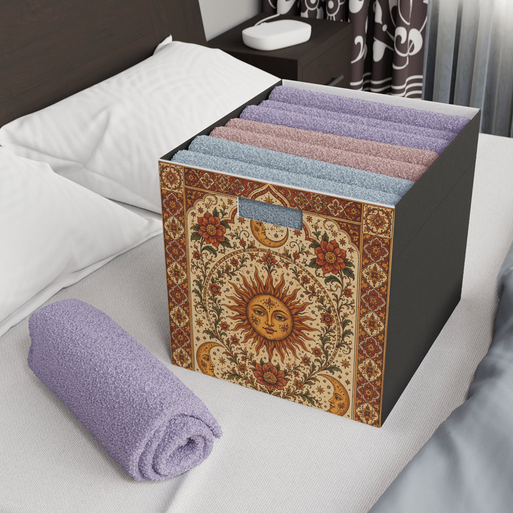 Bohemian Sun Tapestry Felt Storage Box